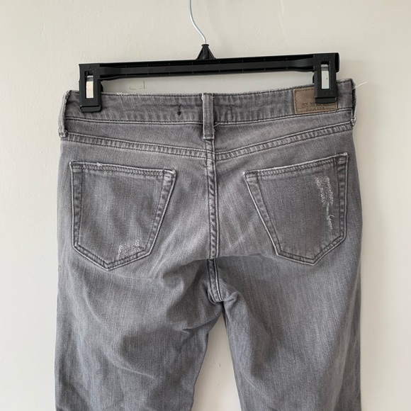 Zara Ankle Cropped Skinny Jeans Raw Hem Distressed - Picture 6 of 6